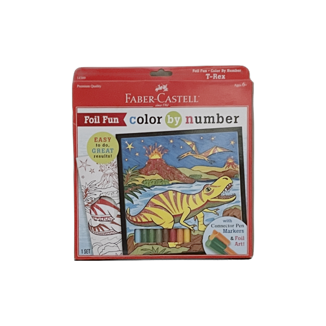 Faber-Castell Color by Number - T-Rex Foil Fun